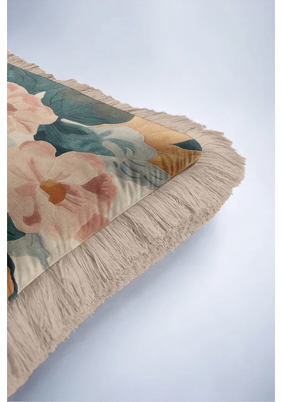 Çiçek Tasarımlı Vintage Floral Saçaklı Yastık Kılıfı - Botanik Pudra Vizon Püsküllü Kırlent Kılıfı Puslu Sahil Serenat Çiçek Tasarımlı Vintage Floral Saçaklı Yastık Kılıfı - Botanik Pudra Vizon Püsküllü Kırlent Kılıfı Puslu Sahil Serenat
