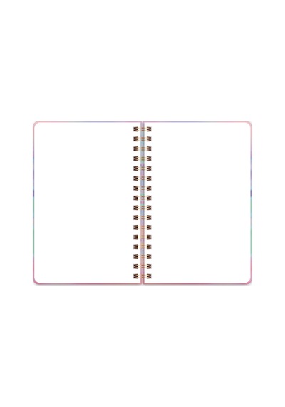 9x14 Cm Sert Kapak Spiralli Düz-çizgisiz 4 Lü Cep Not Defteri Seti - Kurdele Kurdele