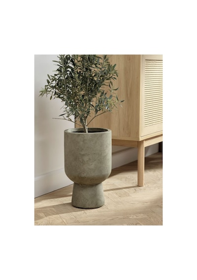 Saksı Solvılaro Ø25xy40cm Yeşil Bej