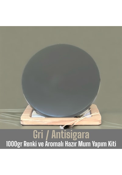 Tabsecret Candle 1kg Renkli-aromalı Mum Yapım Kiti Gri-antisigara