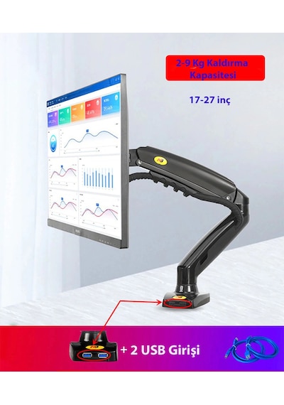 Nb North Bayou F80 17"-30" Amortisörlü 2-9 Kg Monitör Standı