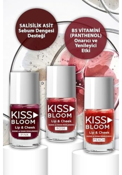 Kıss & Bloom Doğal Görünümlü Dudak Ve Yanak Renklendirici Lip & Cheek Pink 11 Ml 0