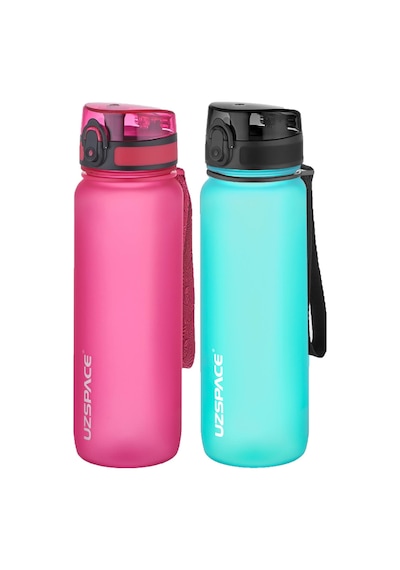 Uzspace 2'li Tritan Matara Seti 800 Ml 14 Farklı Renk Seçeneği Fiftyfifty-3053seta Pembe - Buz Mavisi