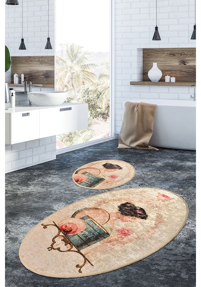 Glare Djt 2 Lı Set Banyo Halısı Çok Renkli