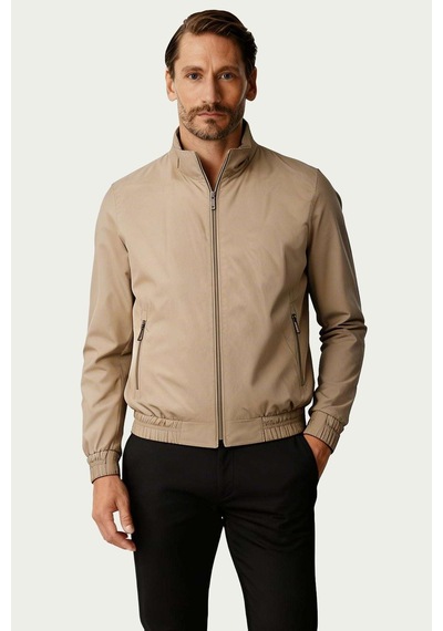 İgs Taş Erkek Bomber Mont Modern Kesim-26030 Bej