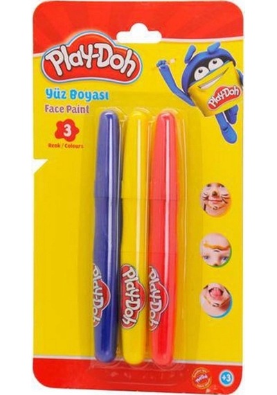 3 Renk Yüz Boyası Kırmızı