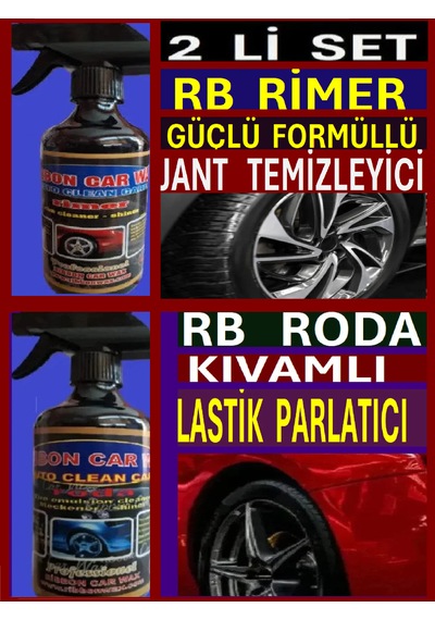 Lastik Parlatıcı 500 Ml + Jant Temizleyici 500 Ml 2 Li Set