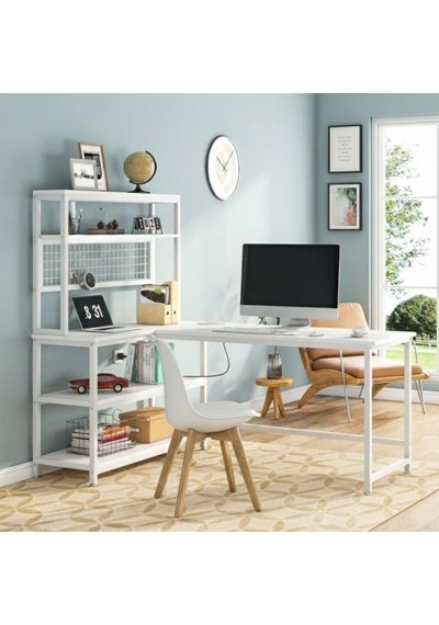 8914 160 Cm Oyuncu Masası Çalışma Masası Bilgisayar Masası Ders Laptop Beyaz 120x60