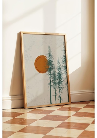512 Store Bohem Ikili Poster - Çerçevesiz Poster 20 X 30 Turuncu