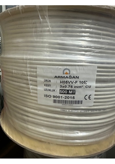 Armağan 3x0.75 Mm H05vv-f Fvv-n Ttr Kablo 500 Metre