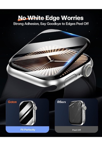 Apple İle Uyumlu Watch 10/11 Serisi 42mm Polymer Nano Ekran Koruyucu + Kolay Uygulama Aparatlı Çok Renkli