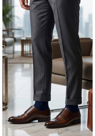 Socketta 3'lü Lacivert Erkek Business Pamuk Dikişsiz Esnek Soket Çorap - Premium Lacivert Socketta 3'lü Lacivert Erkek Business Pamuk Dikişsiz Esnek Soket Çorap - Premium Lacivert