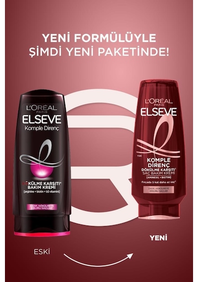 2'li Elseve Komple Direnç Dökülme Karşıtı Saç Bakım Kremi 250 Ml pktelsvkmpldrncashiki-10830