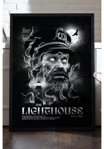 Lighthouse Siyah Ahşap Çerçeveli Poster, Film Duvar Tablosu