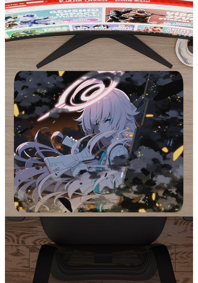 Blue Archive Kaymaz Dikişli Kauçuk Oyuncu Mousepad V3 - 48x40 Xl Gaming Mouse Pad Fare Altlığı