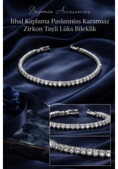 Kadın Bileklik Zirkon Taşlı 14k Altın Kaplama 925 Ayar Gümüş Kaplama Kararmaz Paslanmaz Şık Zarif Lüks Hediyelik Kadın Takı Günlük Ve Özel Gün Bileklik 21 Cm G5 Gümüş Kadın Bileklik Zirkon Taşlı 14k Altın Kaplama 925 Ayar Gümüş Kaplama Kararmaz Paslanmaz Şık Zarif Lüks Hediyelik Kadın Takı Günlük Ve Özel Gün Bileklik 21 Cm G5 Gümüş
