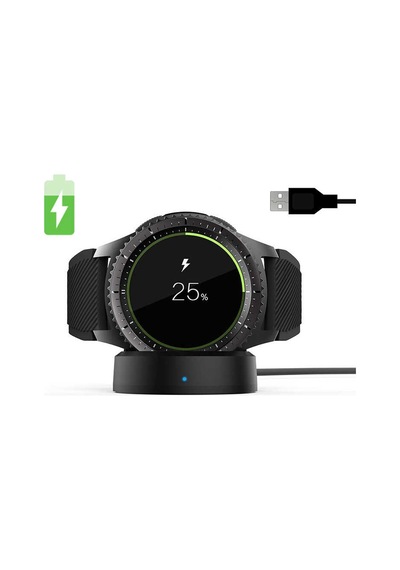 Siyah Gear S3 Usb Şarj Kablosu-zore