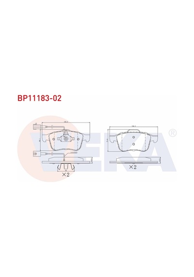 Disk Balata Opel Combo, Fiat Doblo, Alfa Romeo 159 Ön - Veka