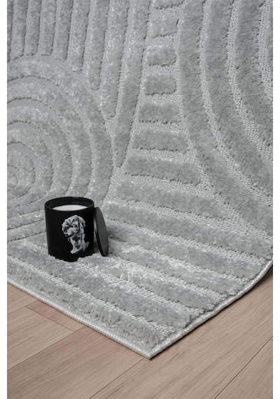 Mariesse Home Elit Bukleli Yumuşak Peluş Post Shaggy Çocuk Odası Oturma Odası Salon Mutfak Halısı B0691b Gri