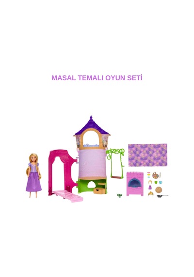 Disney Prensesi Rapunzel İn Kulesi Oyun Seti Masalsı Kule Ve Aksesuarlar