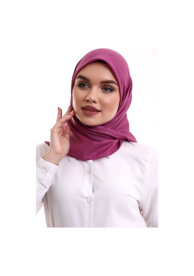 Kofra Desenli Baş Örtü - Fuşya