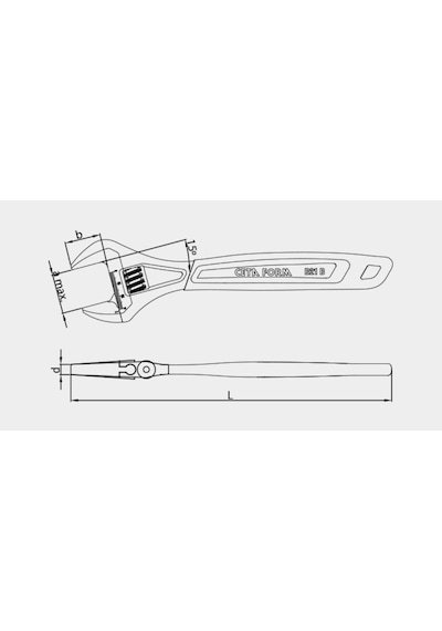 Ceta Form 250Mm B21-250B Kurbağacık Anahtar Fosfat Kaplı-Pvc Dal