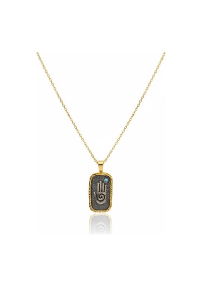 G&a Jewels - Koruyucu Yol - 925 Ayar Oksitli Yaldız Altın Kaplama Gümüş Kolye Altın - Gümüş 40+5 Cm G&a Jewels - Koruyucu Yol - 925 Ayar Oksitli Yaldız Altın Kaplama Gümüş Kolye Altın - Gümüş 40+5 Cm