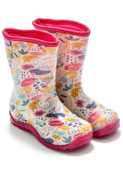 Twigy Nn0607 Yağmur Pembe Çocuk Çizme Pembe