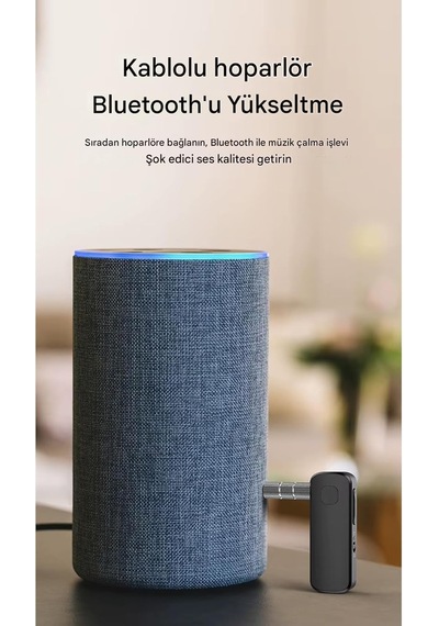 Bluetooth 5.4 Adaptör 2in1 Alıcı Verici, Araç Hoparlör Bluetooth Kiti, Aux Wireless