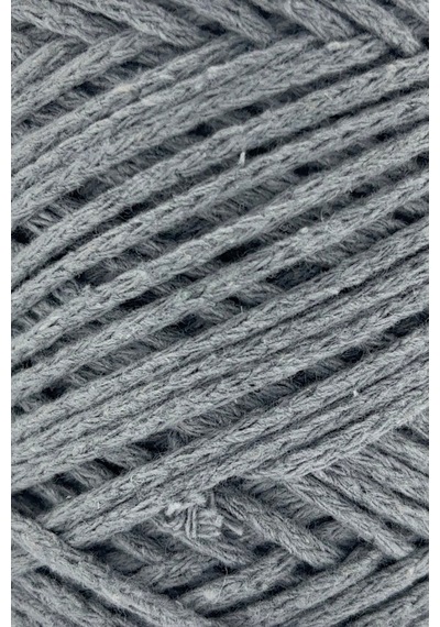Premium Koton Pamuk Makrome İpi 2mm Cotton Zincir Makrome Çanta İpi Supla İpi Koton İp Açık Gri