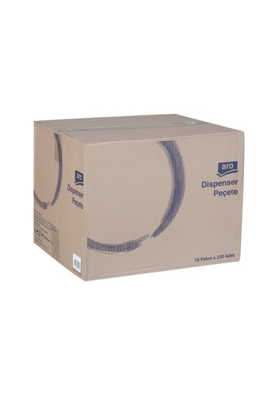 Aro Dispenser Peçete 250'li X 18 Paket Tek Katlı 23,5x17 Cm 2'li Ekonomik Paket - 2 Adet Tarı
