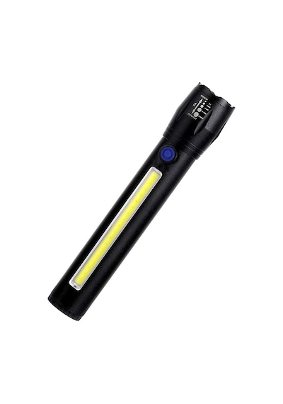 Powermaster Pm-14621 Metal Flashlight Cob Power Ledli Şarjlı El F