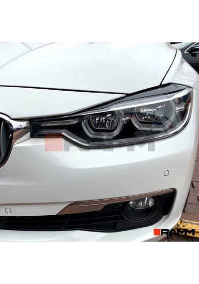 Bmw F30 Far Kaşı Sağ + Sol - Parlak Karbon