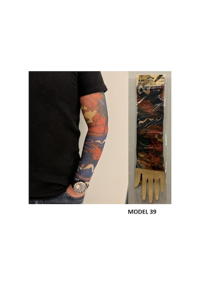 Giyilebilir Dövme 3 Çift 6 Adet Kol Çorap Dövmesi Sleeve Tattoo Set14