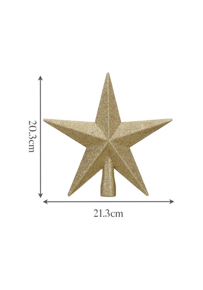 Karaca New Year Yılbaşı Yıldız Ağaç Başlığı Gold 20 cm