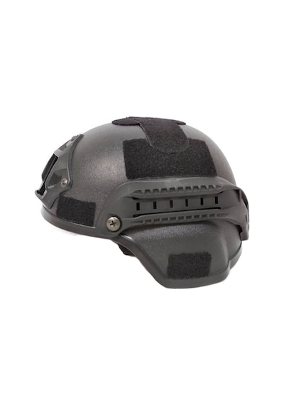 Tactical Airsoft Kask Kompozit Başlık Koruyucu Miğfer Siyah-3823 Siyah