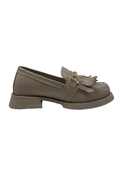 Albini A-10427 Kadın Deri Loafer Ayakkabı - Vizon