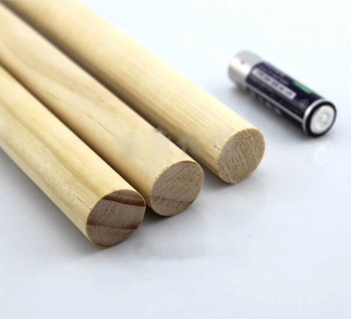 Yuli Craft 20mm 2cm 5 Adet 50cm Yuvarlak Ahşap Çubuk, Makrome Çıta Sopa