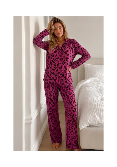 Fit Women Kadın Bürümcük Tam Boy Lila Pijama Takımı