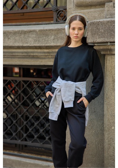 Defys Kadın Basic Sweat Siyah - 747511219 Siyah