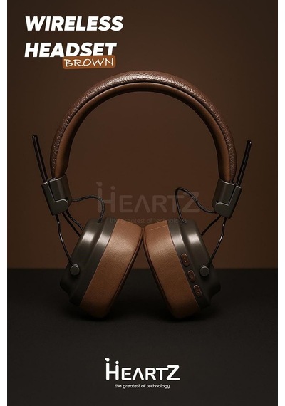 Clasic H10 Kafaüstü Wireless Bluetooth Kulaküstü Büyük Klasik Üst Kalite Kablosuz Kulaklık 120 Saat Bekleme 8 Saat Aktif Müzik 5.4 Version Bluetooth Koyu Kahve