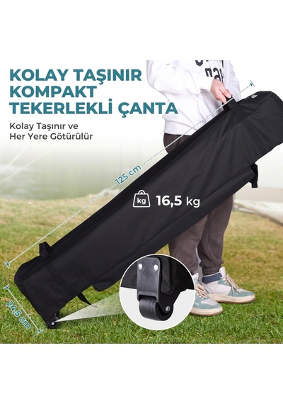 Fundango Sunhaven 300 Premium 3x3 M Otomatik Gazebo & Gölgelik White Beyaz