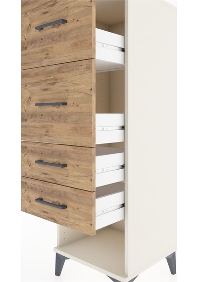 Hyperion Dolap 4 Çekmeceli 44x44x134 Aytaşı-çam Aytaşı