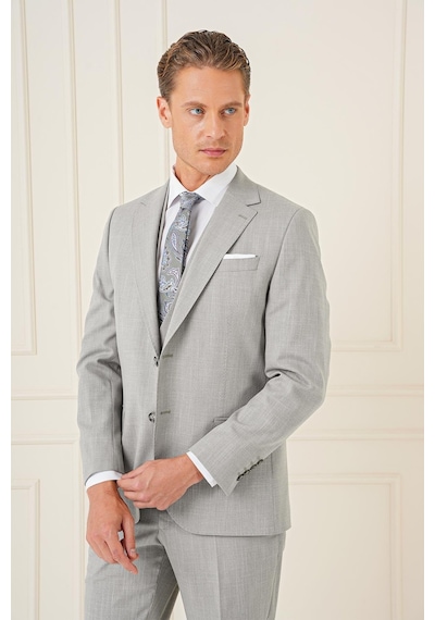 Efor Tk 902 Slim Fit Gri Klasik Takım Elbise Gri