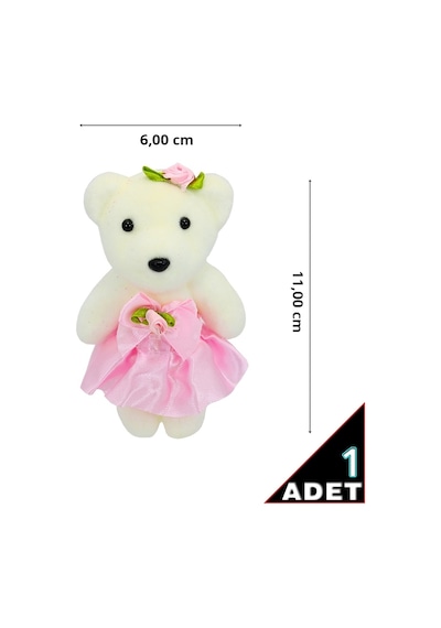Minik Ayıcık Süs, 11Cm X 6Cm - Pembe - 1 Adet