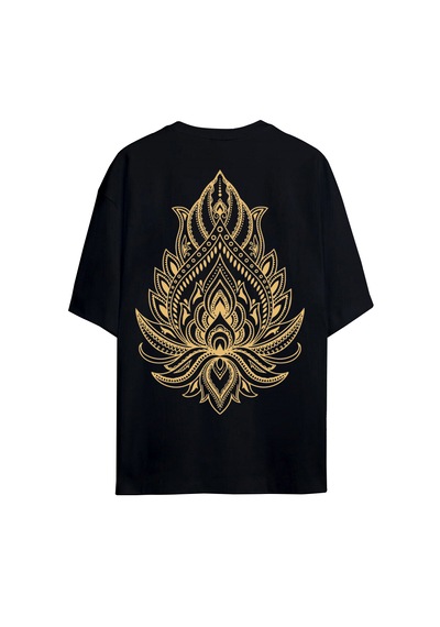 Ogc Lotus Oversize Unisex T-shirt Siyah