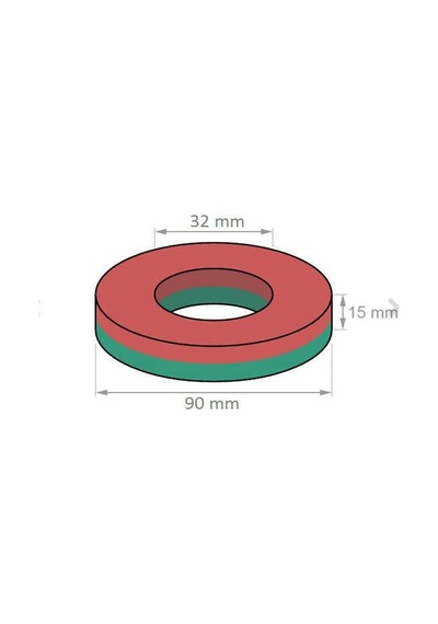 Mıknatıs, 2 Adet 80mm X D40mm X 15mm Güçlü Ferrit Kömür Seramik H