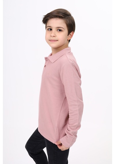 Toontoy Kids Toontoy Unisex Çocuk Nakışlı Tişört Gül Kurusu