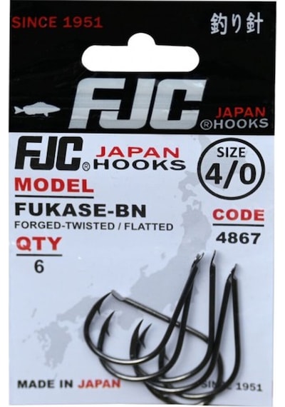 Fjc 4867 Fukase No:3/0 Black Nıkel 6 P. Olta İğnesi