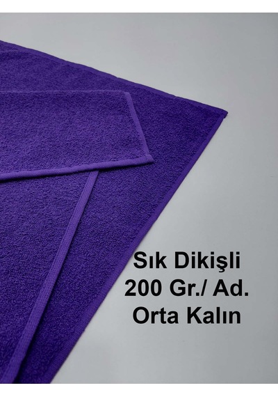 12'li Mor Kuaför Berber Havlusu 50 x 90 CM Profesyonel Saç Havlusu Ekonomik Set